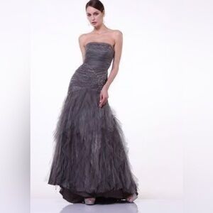 Vintage Cinderella Charcoal Strapless Dress